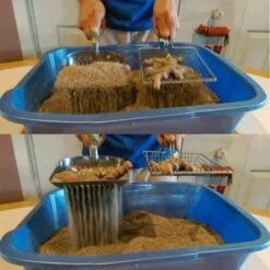 HEGUYEY Pelle à Litière Pour Chat En Métal Argenté -Promos Litière et bac à litière Magasin 61308504 4