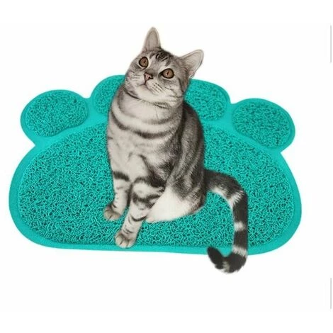 DECKON Tapis De Litière Pour Chat Bleu 3 DECKON Tapis De Litière Pour Chat Bleu