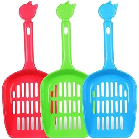EINEMGELD Couleur Aléatoire Pelle à Litière En Plastique Pour Chats Chiens Nettoyant Le Cage D'animaux Outil 3pcs 3 EINEMGELD Couleur Aléatoire Pelle à Litière En Plastique Pour Chats Chiens Nettoyant Le Cage D'animaux Outil 3pcs