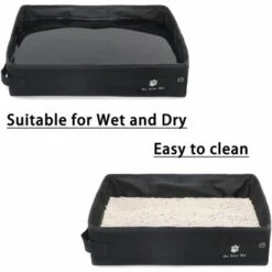 EINEMGELD Litière Portable Pour Chats, Litière Pliable, Légère, Souple Et étanche, Idéale Pour Voyager -Promos Litière et bac à litière Magasin 62317998 4