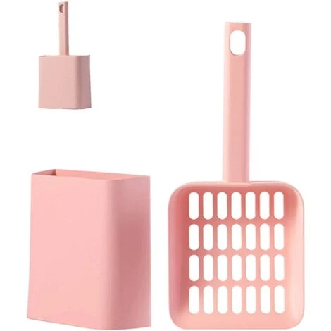 EINEMGELD Pelle à Litière Pour Chat Avec Support En Plastique Fournitures De Nettoyage Animal Tamisage Scooper Poignée Confortable Hygiènes Pelle à Litière 3 EINEMGELD Pelle à Litière Pour Chat Avec Support En Plastique Fournitures De Nettoyage Animal Tamisage Scooper Poignée Confortable Hygiènes Pelle à Litière