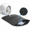 MEZHENG Tapis Litière Chat Pliable 60x45cm Bac à Litière Pour Chats, Imperméable Non Toxique EVA, Double Couche En Nid D'abeille Design Non-Slip Cat Litter Mat -Promos Litière et bac à litière Magasin 62342503 1
