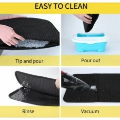MEZHENG Tapis Litière Chat Pliable 60x45cm Bac à Litière Pour Chats, Imperméable Non Toxique EVA, Double Couche En Nid D'abeille Design Non-Slip Cat Litter Mat 9 MEZHENG Tapis Litière Chat Pliable 60x45cm Bac à Litière Pour Chats, Imperméable Non Toxique EVA, Double Couche En Nid D'abeille Design Non-Slip Cat Litter Mat -Promos Litière et bac à litière Magasin 62342503 3