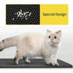 MEZHENG Tapis Litière Chat Pliable 60x45cm Bac à Litière Pour Chats, Imperméable Non Toxique EVA, Double Couche En Nid D'abeille Design Non-Slip Cat Litter Mat 11 MEZHENG Tapis Litière Chat Pliable 60x45cm Bac à Litière Pour Chats, Imperméable Non Toxique EVA, Double Couche En Nid D'abeille Design Non-Slip Cat Litter Mat -Promos Litière et bac à litière Magasin 62342503 5