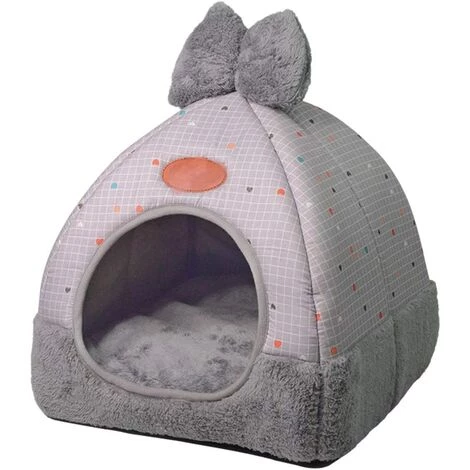 HEGUYEY Fermé Pliable Nid D'animal Automne Et Hiver Chaud Chat Maison La Mode Lit De Chien 3 HEGUYEY Fermé Pliable Nid D'animal Automne Et Hiver Chaud Chat Maison La Mode Lit De Chien