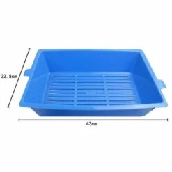 MEDIA WAVE STORE ® Litière Pour Chat Système Auto-nettoyant à 180 ° Trois Bacs Tamis 42 Cm Rebord -Promos Litière et bac à litière Magasin 62847121 4