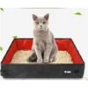 SINCèREETALI Litière Pour Chat Pliable Et Portable Légère, Imperméable Et Facile à Nettoyer, Toilette Pour Chat Pour Les Voyages