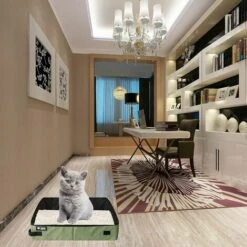 SINCèREETALI Litière Pour Chat Pliable Et Portable Légère, Imperméable Et Facile à Nettoyer, Toilette Pour Chat Pour Les Voyages -Promos Litière et bac à litière Magasin 63815021 4