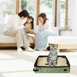 SINCèREETALI Litière Pour Chat Pliable Et Portable Légère, Imperméable Et Facile à Nettoyer, Toilette Pour Chat Pour Les Voyages -Promos Litière et bac à litière Magasin 63815021 5