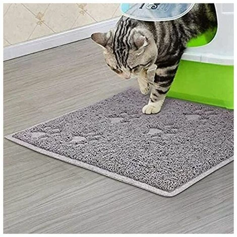 CLEGGFR Gris 30 * 40cm Tapis Pour Bac à Litière Tapis Imperméable D?Alimentation/de Bac à Litière Pour Chat Et Chien 6 CLEGGFR Gris 30 * 40cm Tapis Pour Bac à Litière Tapis Imperméable D?Alimentation/de Bac à Litière Pour Chat Et Chien – Image 4