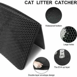 FOZIY Boîte à Litière Pour Chat Imperméable Pliable Double Couche Conception En Nid D'abeille Taille L，Fonepro -Promos Litière et bac à litière Magasin 63838675 2