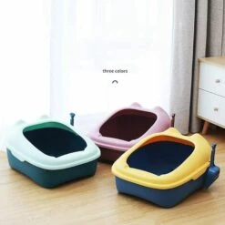 MEZHENG Grand Litière Pour Chats Bac, Renverser Boîte Qualité Toilettes Pour Litière Nettoyage Facile Boîte Pan, 51 * 41,5 * 17cm,C -Promos Litière et bac à litière Magasin 63891364 4