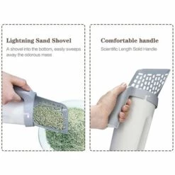 MERKMAK Pelle A Litiere Pour Chat Scooper Support De Pelle Profond Detachable Integre Avec 1 Rouleaux De Sacs A Dechets Avec Tamis A Caca -Promos Litière et bac à litière Magasin 63963101 3