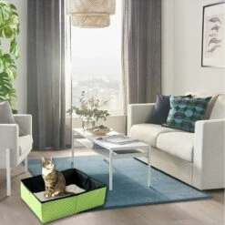 KAEJYIUT Litière Portable Pour Chat - Portable - Pliable Imperméable Doux Pour La Maison Ou L'extérieur, Vert, L -Promos Litière et bac à litière Magasin 64703870 5