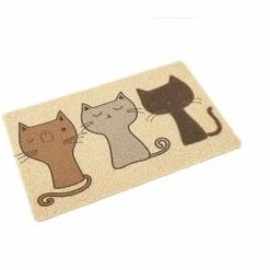 LLOVE Tapis De Litière Pour Chats, Tapis En PVC, Imperméable Et Antidérapant, Idéal Comme Tapis à Gamelles Pour Chats, Chiens, Chiots