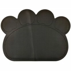 LLOVE Tapis De Litière En Silicone En Forme De Pattes Pour Chat Motif Chat Noir 40 X 30 Cm