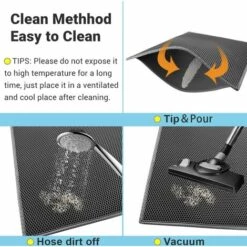 LLOVE Tapis De Litière Pour Chat Bac à Litière Pour Chat, EVA Non Toxique Imperméable, Double Conception En Nid D'Abeille (65x45cm, Gris) -Promos Litière et bac à litière Magasin 64871037 3