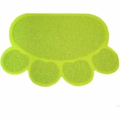 LLOVE Tapis Pour Bac à Litière, Tapis De Litière Pour Chat Plat Bol D'alimentation Pour Nourriture Tapis De Nettoyage 30 * 40cm (Vert)