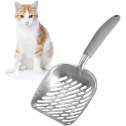 PERLE RARE Métal De Kitty Pour Animaux De Compagnie Chien Chat Litière Scooper Pelle Remover Avec Long Manche Pour Animaux De Compagnie -Promos Litière et bac à litière Magasin 64903979 2