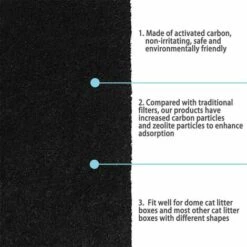 Lot De 6 Filtres De Rechange Pour Litière De Chat Carré Filtres à Charbon Pour Bac à Litière à Couvercle 56Vingt -Promos Litière et bac à litière Magasin 64939128 3