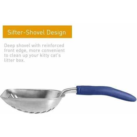 L'FLANEUR Pelle à Litière Pour Chat, Pelle à Litière En Métal Solide Pour Animaux Domestiques Pelle à Tamiser Durable Pour Animaux De Compagnie (14 Po X 5,5 X 1,67 Po,Envoi Aléatoire Bleu, Blanc, Noir) ANEUR 5 L'FLANEUR Pelle à Litière Pour Chat, Pelle à Litière En Métal Solide Pour Animaux Domestiques Pelle à Tamiser Durable Pour Animaux De Compagnie (14 Po X 5,5 X 1,67 Po,Envoi Aléatoire Bleu, Blanc, Noir) ANEUR – Image 3