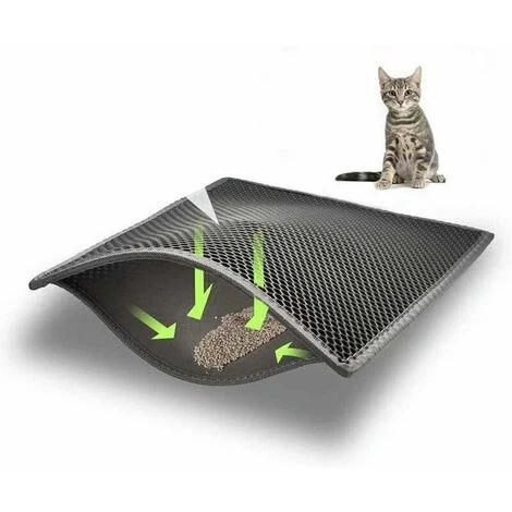 Tapis Litiere Chat,Imperméable Non Toxique EVA,Tapis Pour Bac à Litière Pour Chats,Double Couche En Nid D'abeille Design S'arêern 3 Tapis Litiere Chat,Imperméable Non Toxique EVA,Tapis Pour Bac à Litière Pour Chats,Double Couche En Nid D'abeille Design S'arêern