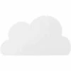 BDD Pet Anti-Slip Feeding Pad, Cloud Shaped Cat And Dog Silicone Feeding Pad Table Mat Tableware Fixing Pad (White)