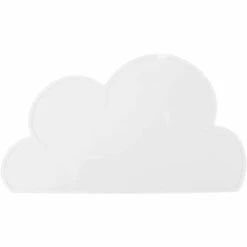 BDD Pet Anti-Slip Feeding Pad, Cloud Shaped Cat And Dog Silicone Feeding Pad Table Mat Tableware Fixing Pad (White)