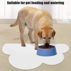 BDD Pet Anti-Slip Feeding Pad, Cloud Shaped Cat And Dog Silicone Feeding Pad Table Mat Tableware Fixing Pad (White) -Promos Litière et bac à litière Magasin 65374807 4