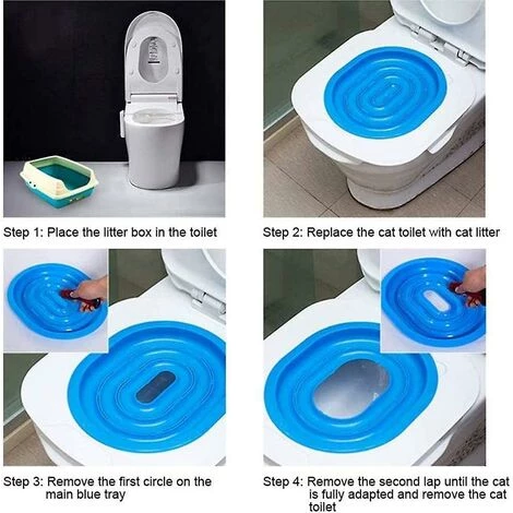 BDD Tapis D'entraînement à La Toilette Pour Chat Tapis D'entraînement à La Toilette Pour Chat Peut Mettre Le Bac à Sable Pour Chat (bleu) 6 BDD Tapis D'entraînement à La Toilette Pour Chat Tapis D'entraînement à La Toilette Pour Chat Peut Mettre Le Bac à Sable Pour Chat (bleu) – Image 4