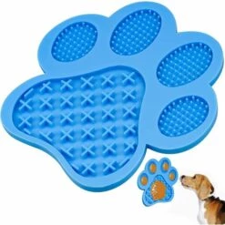 BDD Silicone Dog Licking Pad, Leak-Proof Dog Pad With Suction Cup For Bathing, Nursing And Training Pets (Blue)