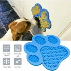 BDD Silicone Dog Licking Pad, Leak-Proof Dog Pad With Suction Cup For Bathing, Nursing And Training Pets (Blue) -Promos Litière et bac à litière Magasin 65377774 3