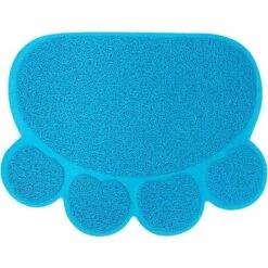 KAEJYIUT Tapis Pour Bac à Litière,Tapis De Litière Pour Chat Plat Bol D'alimentation Pour Nourriture Tapis De Nettoyage 30*40cm (Bleu) -Promos Litière et bac à litière Magasin 65391633 3