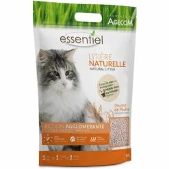 Essentiel - Litière Naturelle Au Soja Pour Chat Parfum Pêche 6L