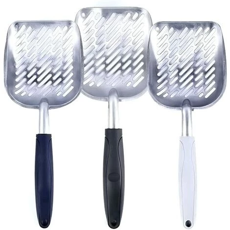 EINEMGELD Métal Pelle à Litière Pour Chat, Pelles à Litière En Alliage D'aluminium Avec Poignée En Caoutchouc Pour Animaux Domestiques Pelle à Tamiser Durable Pour Animaux De Compagnie 5 EINEMGELD Métal Pelle à Litière Pour Chat, Pelles à Litière En Alliage D'aluminium Avec Poignée En Caoutchouc Pour Animaux Domestiques Pelle à Tamiser Durable Pour Animaux De Compagnie – Image 3
