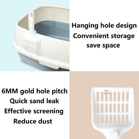 EINEMGELD 3 Pcs CuillèRe à LitièRe Pour Chat Bac à LitièRe Pour Chat Avec Support Pet Sable DéChets Pelle à Sable Pour Chat Pelle à LitièRe Plastique Pour Chat Avec Long Manche En Confortable Pour Chats Chatons 6 EINEMGELD 3 Pcs CuillèRe à LitièRe Pour Chat Bac à LitièRe Pour Chat Avec Support Pet Sable DéChets Pelle à Sable Pour Chat Pelle à LitièRe Plastique Pour Chat Avec Long Manche En Confortable Pour Chats Chatons – Image 4