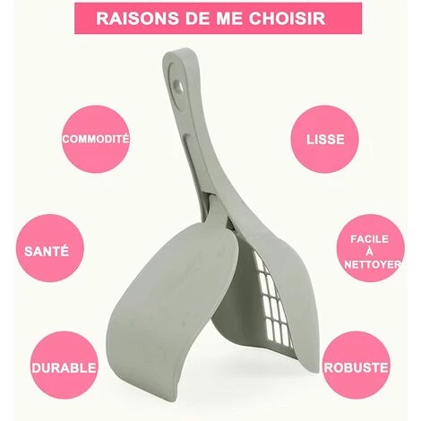 EINEMGELD Pelle à Litière Avec Couvercle Pelle à Litière Pour Chat Pelle Litiere Chat Pelle à Ordures Antiadhésive Pour Filtration Rapide 25,5 * 9,9 Cm 5 EINEMGELD Pelle à Litière Avec Couvercle Pelle à Litière Pour Chat Pelle Litiere Chat Pelle à Ordures Antiadhésive Pour Filtration Rapide 25,5 * 9,9 Cm – Image 3