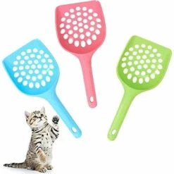 EINEMGELD 3 Pièces Pelle à Litière Pour Chat Animal Domestique Bac à Litière Pour Chat Pelle Pelle De Chien Récupérateur De Déjections S Animal Propre Les Fournitures De Nettoyage (petit Trou)