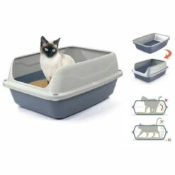 BRICOMARTEAU Bac à Litière Pour Chats Sonic (44,5 X 34 X 18,5 Cm)