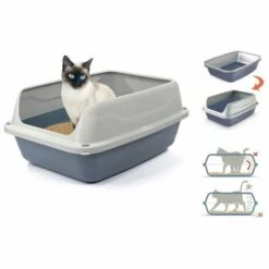 BRICOMARTEAU Bac à Litière Pour Chats Georplast Sonic (56 X 40 X 24 Cm)