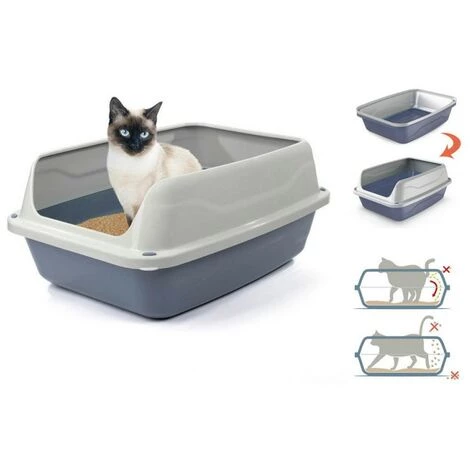 BRICOMARTEAU Bac à Litière Pour Chats Georplast Sonic (56 X 40 X 24 Cm) 3 BRICOMARTEAU Bac à Litière Pour Chats Georplast Sonic (56 X 40 X 24 Cm)