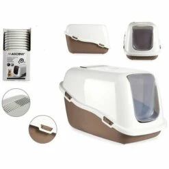 BRICOMARTEAU Bac à Litière Pour Chats Plastique (39,5 X 35,7 X 57,5 Cm)