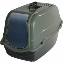 1001KDO POUR ANIMAUX Maison De Toilette Bac A Litiere Chat Vert/anthracite