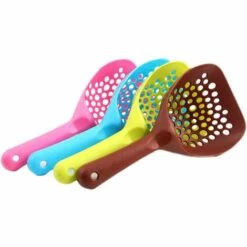 HELLO KITTY BAIN 4 Pièces De Cuillère à Litière En Plastique Réutilisable Pour Chat épaissie Grande Cuillère à Litière Pour Chat Outils De Nettoyage De Caca Pour Animaux De Compagnie Fournitures Pour Animaux De Compagnie