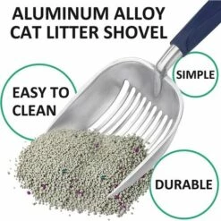 THSINDE Pelles à Litière Métal Pelle à Litière Pour Chat En Alliage D'aluminium Avec Long Manche Facile à Nettoyer Pour Animaux De Compagnie, Rayures De Droites 10 THSINDE Pelles à Litière Métal Pelle à Litière Pour Chat En Alliage D'aluminium Avec Long Manche Facile à Nettoyer Pour Animaux De Compagnie, Rayures De Droites -Promos Litière et bac à litière Magasin 66176491 4