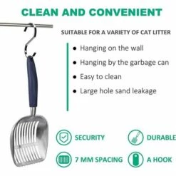 THSINDE Pelles à Litière Métal Pelle à Litière Pour Chat En Alliage D'aluminium Avec Long Manche Facile à Nettoyer Pour Animaux De Compagnie, Rayures De Droites 11 THSINDE Pelles à Litière Métal Pelle à Litière Pour Chat En Alliage D'aluminium Avec Long Manche Facile à Nettoyer Pour Animaux De Compagnie, Rayures De Droites -Promos Litière et bac à litière Magasin 66176491 5