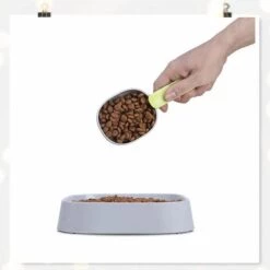 Pelle à Nourriture Pour Animaux - Pelle Pour Aliments Chiens Animaux De Compagnie Poignée Avec Clip Sous Chien Chat Livre Pelle Soutirage Cuillère Cuisine 2 PCS (Indigo + Poussière, Gris Vert)——Adélala -Promos Litière et bac à litière Magasin 66378388 5