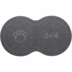 Tapis D’Alimentation Pour Chat En Silicone, Imperméable Et Antidérapant Tapis Gamelle Chien Et Chat Napperon Bol D'eau - Gris, 45 X 26 Cm, Adélala