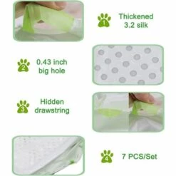 Paquet De 7 Sacs à Litière Pour Chat Cordons Sacs à Litière Filtrants Avec Cordons De Serrage Doublures Résistantes Aux Griffures Poignées Pour Pour Chats Chiens Nettoyage Du Bac à Litière (blanc, 940*547mm)——Adélala -Promos Litière et bac à litière Magasin 66380261 3