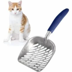 Pelle à Litière Pour Chat, Pelle à Litière En Métal Solide Pour Animaux Domestiques Pelle à Tamiser Durable Pour Animaux De Compagnie (14 Po X 5,5 X 1,67 Po,Envoi Aléatoire Bleu, Blanc, Noir)——Adélala -Promos Litière et bac à litière Magasin 66383948 2